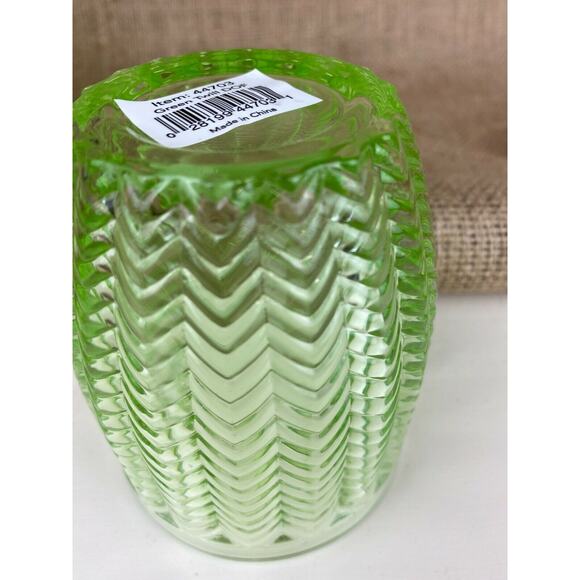 Shannon Twill Green Set of 2 Old Fashion Glasses 11oz - Picture 6 of 7